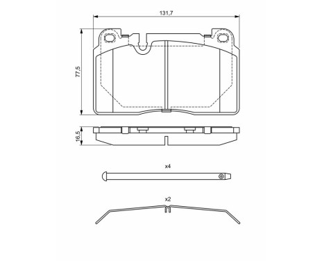 Brake Pad Set, disc brake BP1689 Bosch, Image 8