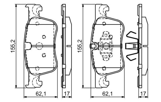Brake Pad Set, disc brake BP1690 Bosch, Image 7