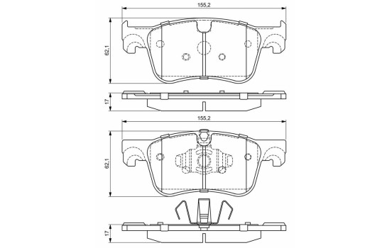 Brake Pad Set, disc brake BP1690 Bosch, Image 8