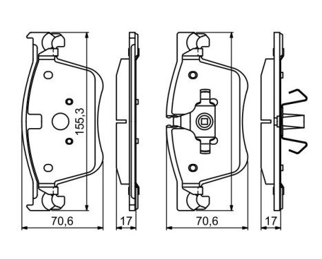 Brake Pad Set, disc brake BP1691 Bosch, Image 7