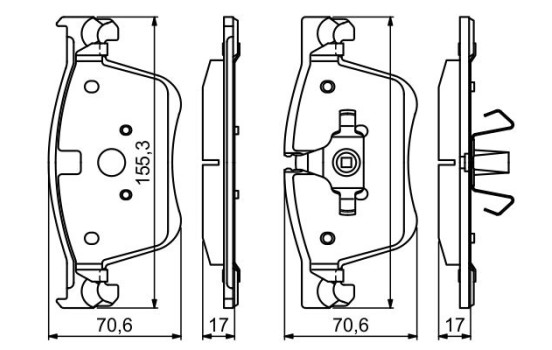 Brake Pad Set, disc brake BP1691 Bosch, Image 6