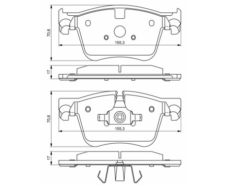 Brake Pad Set, disc brake BP1691 Bosch, Image 8