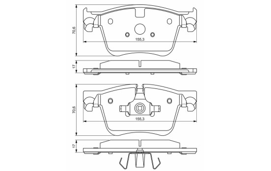 Brake Pad Set, disc brake BP1691 Bosch, Image 8