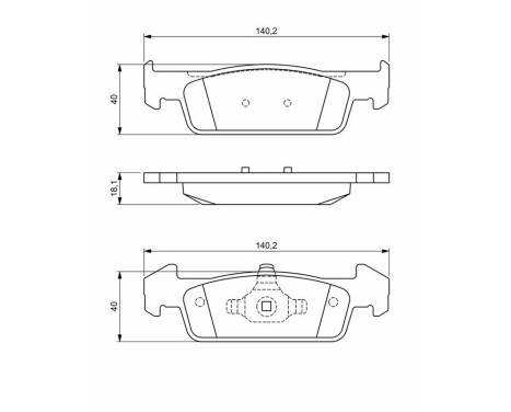 Brake Pad Set, disc brake BP1692 Bosch, Image 8