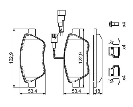 Brake Pad Set, disc brake BP1693 Bosch, Image 7