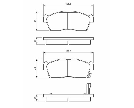 Brake Pad Set, disc brake BP1695 Bosch, Image 8