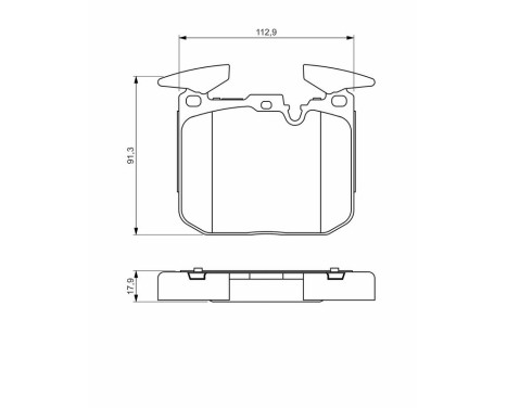 Brake Pad Set, disc brake BP1696 Bosch, Image 8