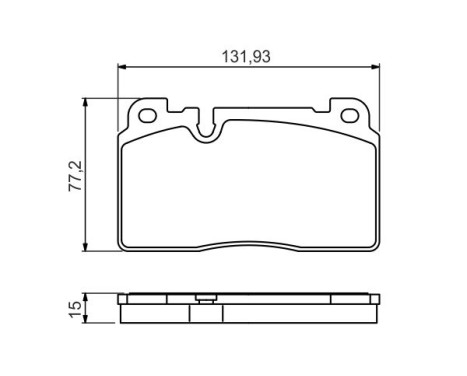 Brake Pad Set, disc brake BP1697 Bosch, Image 7