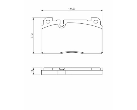 Brake Pad Set, disc brake BP1697 Bosch, Image 8
