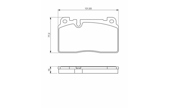 Brake Pad Set, disc brake BP1697 Bosch, Image 8