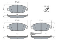 Brake Pad Set, disc brake BP1699 Bosch