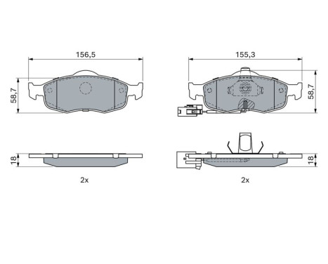 Brake Pad Set, disc brake BP170 Bosch, Image 5