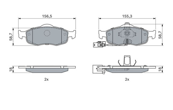 Brake Pad Set, disc brake BP170 Bosch, Image 3