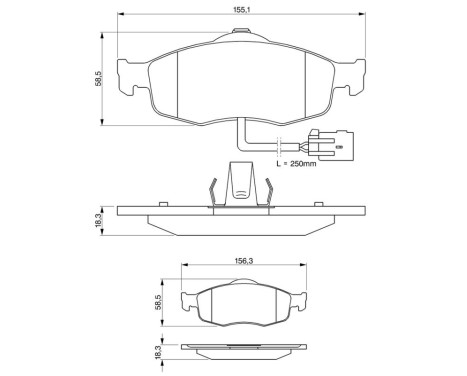 Brake Pad Set, disc brake BP170 Bosch, Image 6