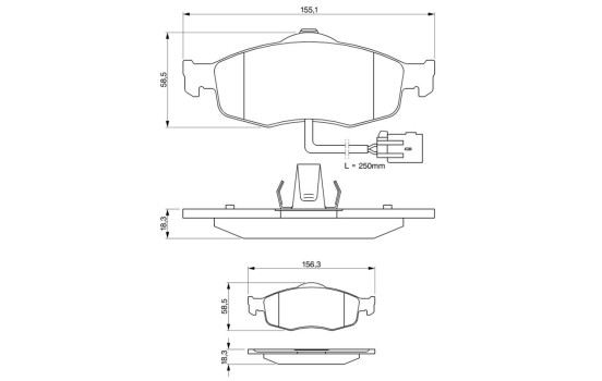 Brake Pad Set, disc brake BP170 Bosch, Image 6