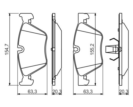 Brake Pad Set, disc brake BP1700 Bosch, Image 7