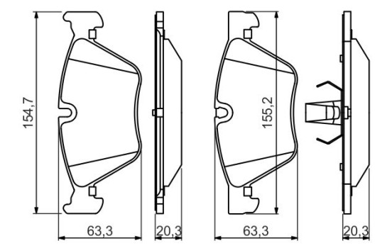 Brake Pad Set, disc brake BP1700 Bosch, Image 7