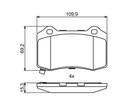 Brake Pad Set, disc brake BP1703 Bosch, Image 7