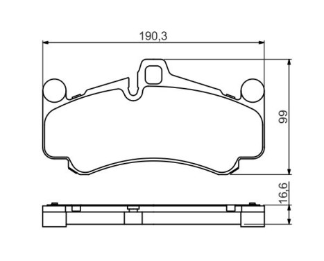 Brake Pad Set, disc brake BP1704 Bosch, Image 3