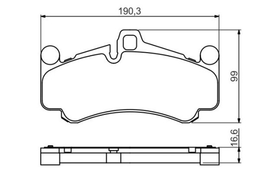 Brake Pad Set, disc brake BP1704 Bosch, Image 3