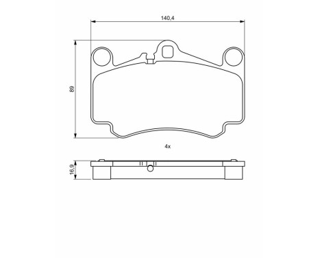 Brake Pad Set, disc brake BP1705 Bosch, Image 8