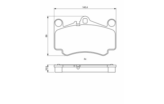 Brake Pad Set, disc brake BP1705 Bosch, Image 8