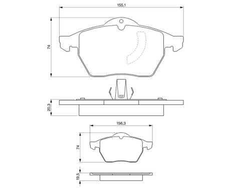 Brake Pad Set, disc brake BP171 Bosch, Image 6