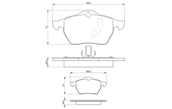 Brake Pad Set, disc brake BP171 Bosch, Image 6