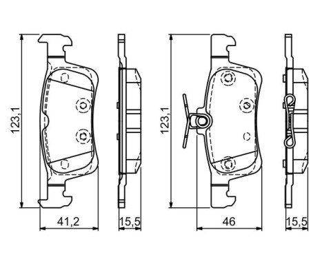 Brake Pad Set, disc brake BP1710 Bosch, Image 7