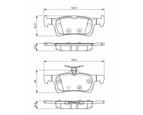 Brake Pad Set, disc brake BP1710 Bosch, Image 8