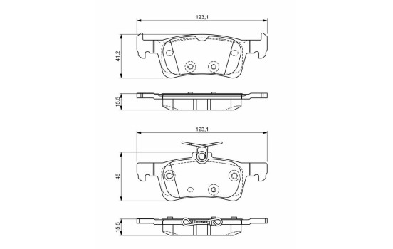 Brake Pad Set, disc brake BP1710 Bosch, Image 8