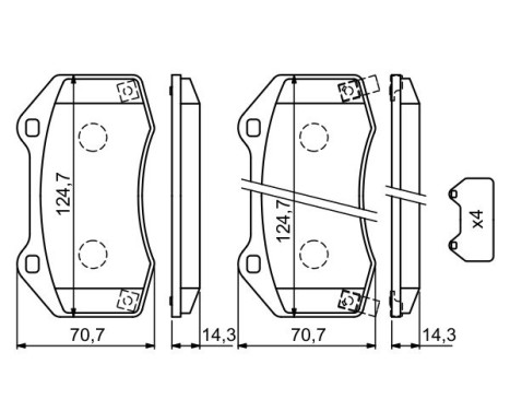 Brake Pad Set, disc brake BP1733 Bosch, Image 2