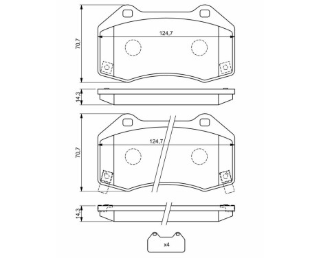 Brake Pad Set, disc brake BP1733 Bosch, Image 7