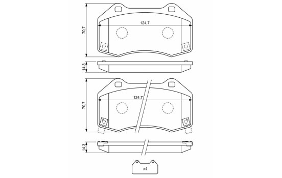 Brake Pad Set, disc brake BP1733 Bosch, Image 7