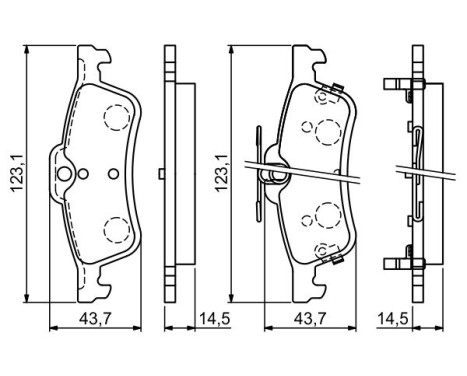 Brake Pad Set, disc brake BP1734 Bosch, Image 7