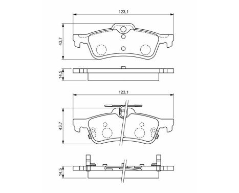 Brake Pad Set, disc brake BP1734 Bosch, Image 8