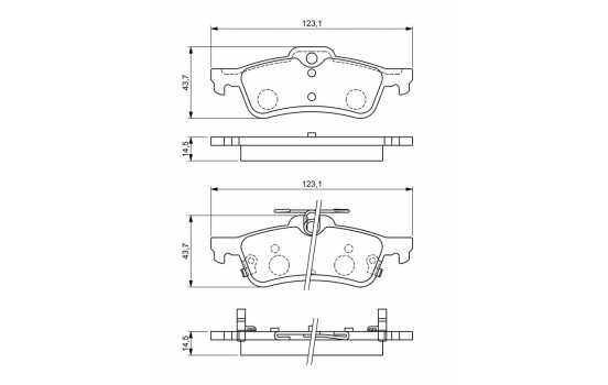 Brake Pad Set, disc brake BP1734 Bosch, Image 8