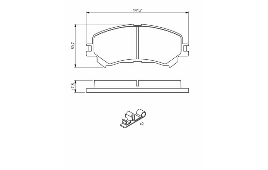 Brake Pad Set, disc brake BP1735 Bosch, Image 8
