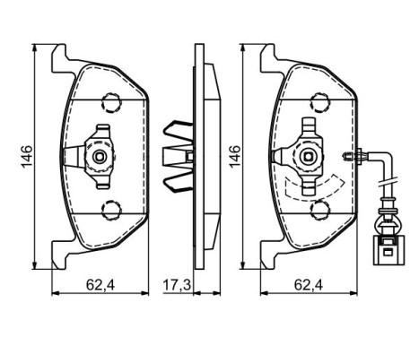Brake Pad Set, disc brake BP1736 Bosch, Image 7