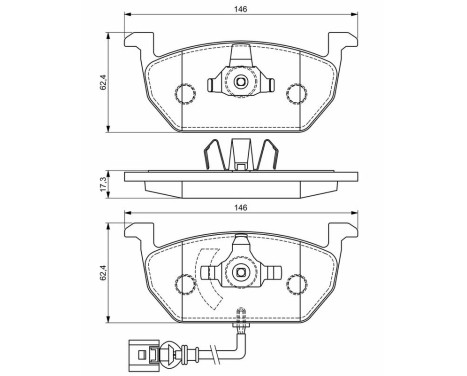 Brake Pad Set, disc brake BP1736 Bosch, Image 8