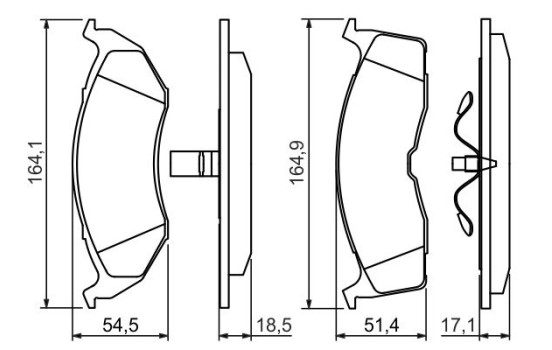 Brake Pad Set, disc brake BP174 Bosch, Image 5
