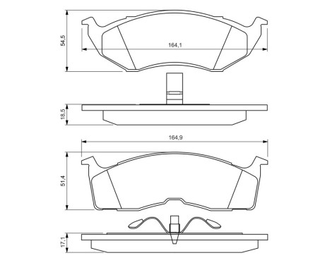 Brake Pad Set, disc brake BP174 Bosch, Image 6