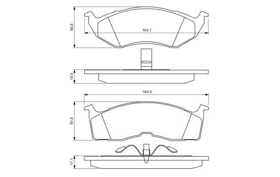 Brake Pad Set, disc brake BP174 Bosch, Image 6