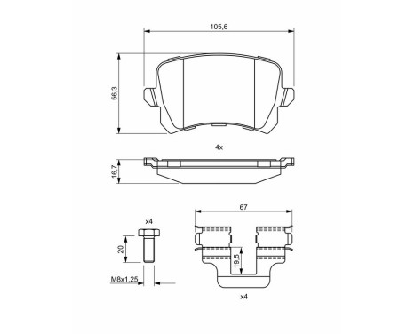 Brake Pad Set, disc brake BP1746 Bosch, Image 7