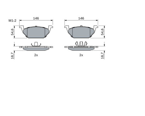 Brake Pad Set, disc brake BP175 Bosch, Image 8