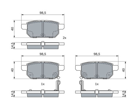 Brake Pad Set, disc brake BP1763 Bosch, Image 7