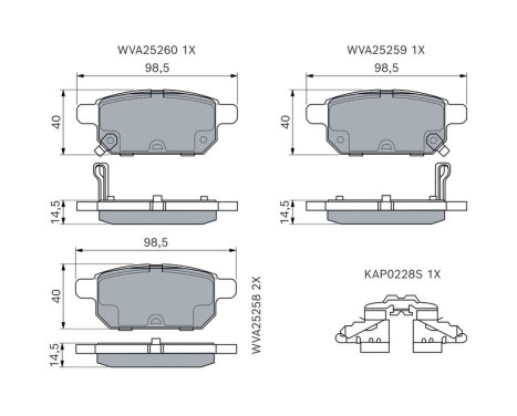 Brake Pad Set, disc brake BP1763 Bosch, Image 7