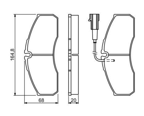 Brake Pad Set, disc brake BP1764 Bosch, Image 7