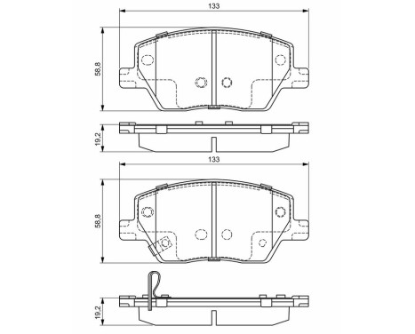 Brake Pad Set, disc brake BP1765 Bosch, Image 8