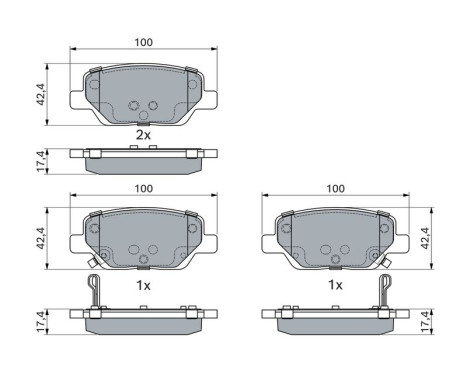 Brake Pad Set, disc brake BP1766 Bosch, Image 7